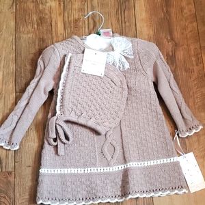 Knit sweater dress set